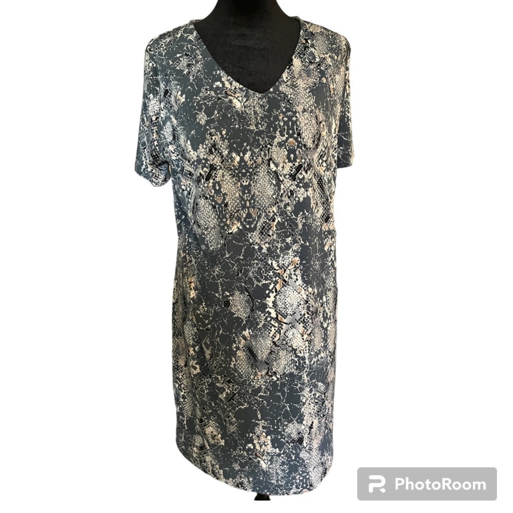 Christian Siriano Grey Snake Dress